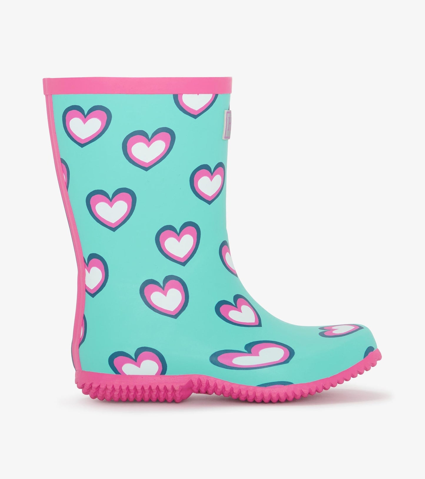 Girls Hearts Packable Rain Boots