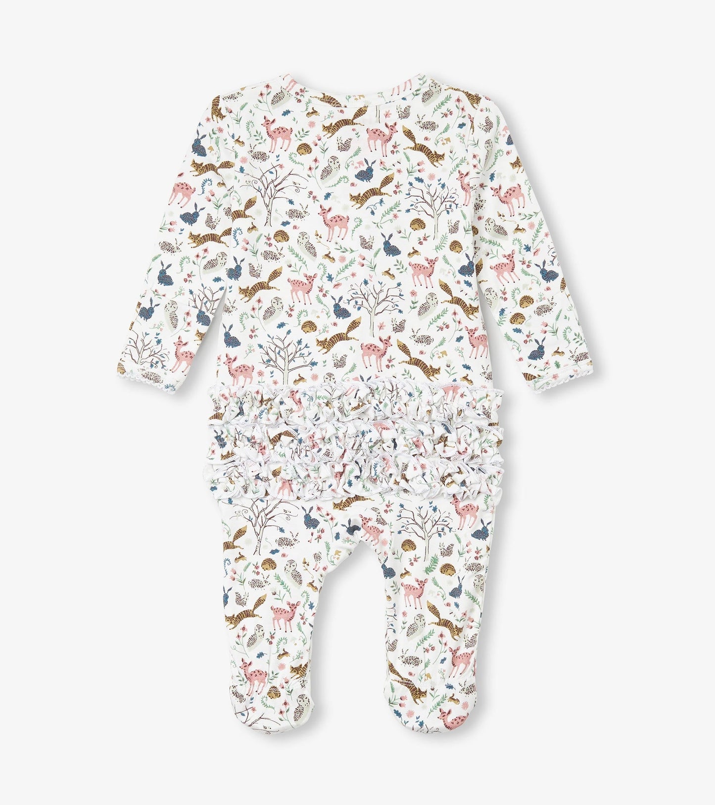 Baby Girls Happy Forest Ruffle Bum Bamboo Sleeper