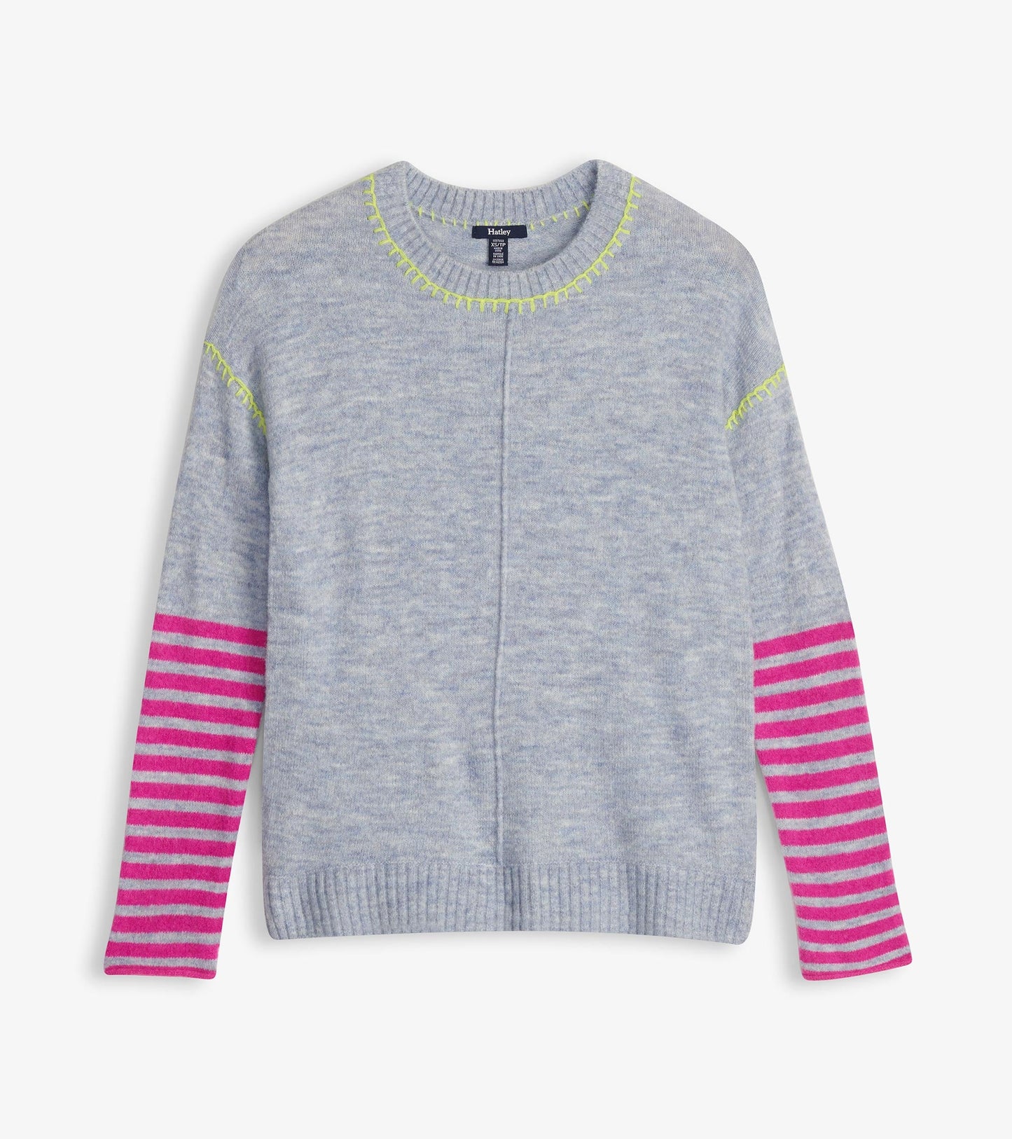 Avery Sweater - Hot Pink Stripes