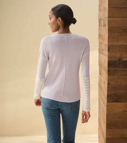 Avery Sweater - Lilac Stripes