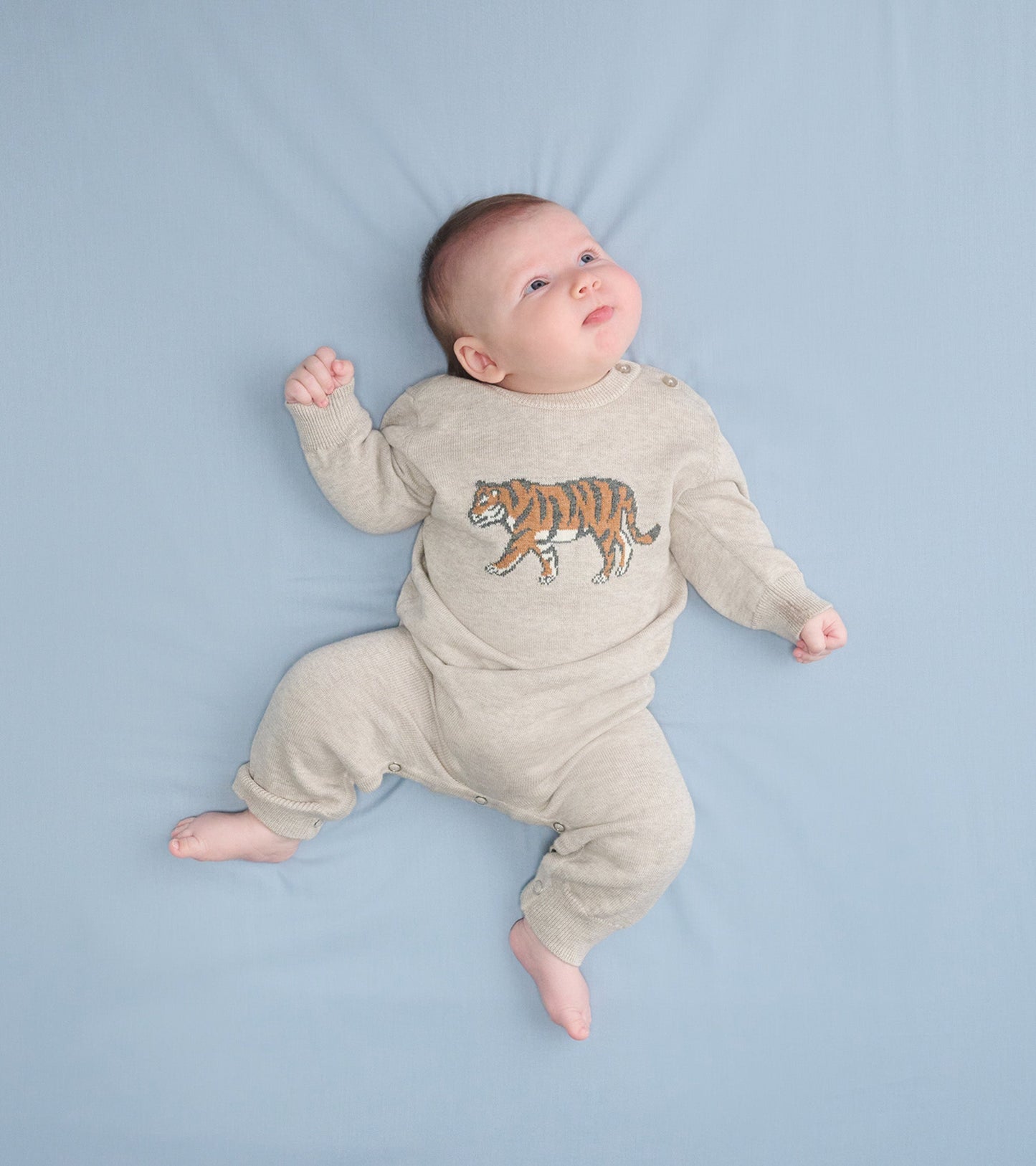 Baby Boys Little Tiger Sweater Romper