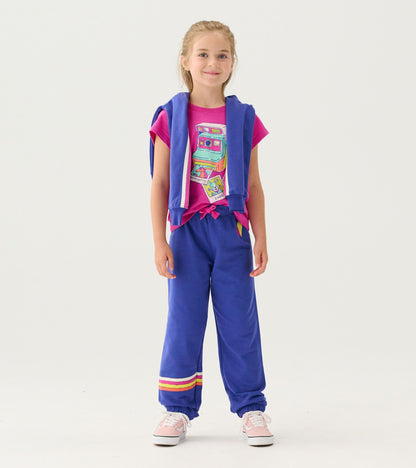 Girls Rainbow Baggy Track Pants