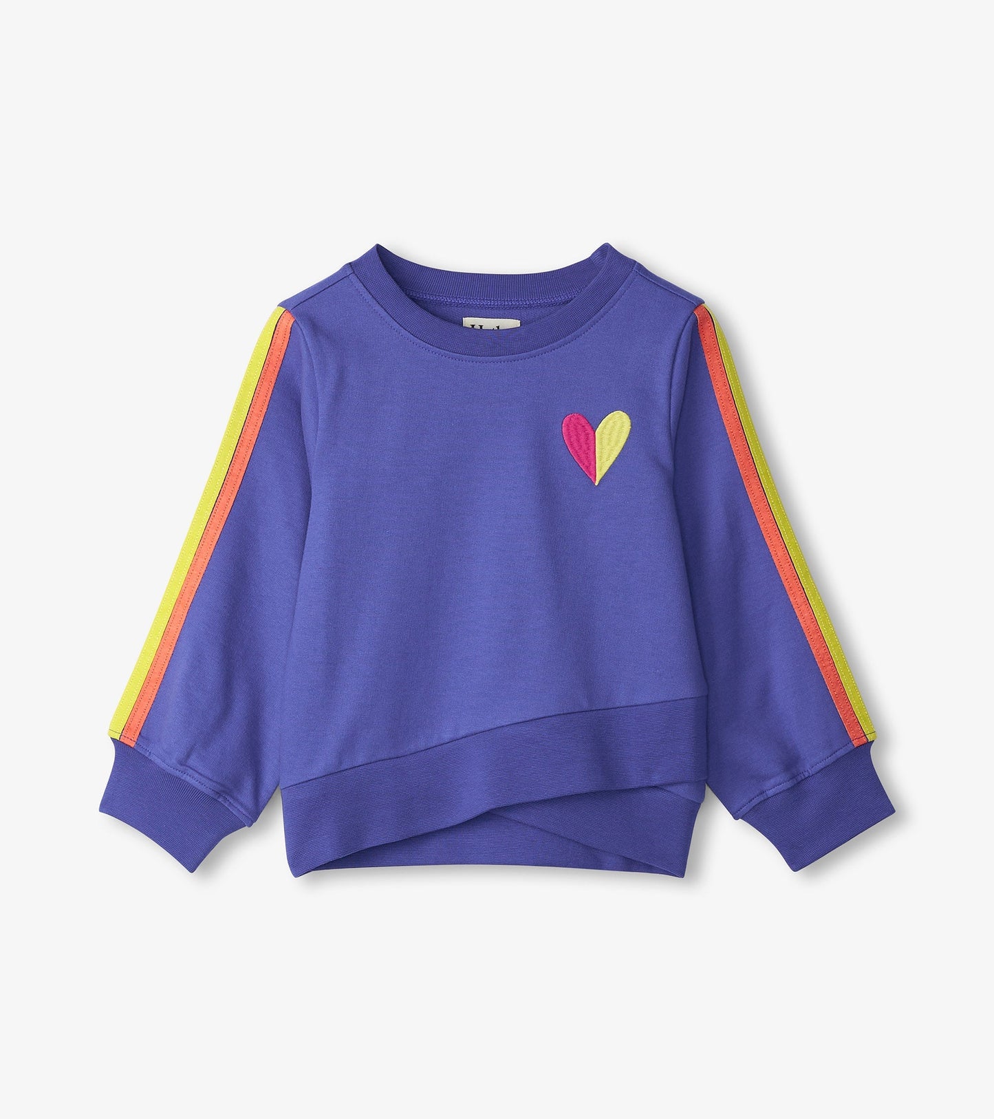 Girls Rainbow Crossover Sweater