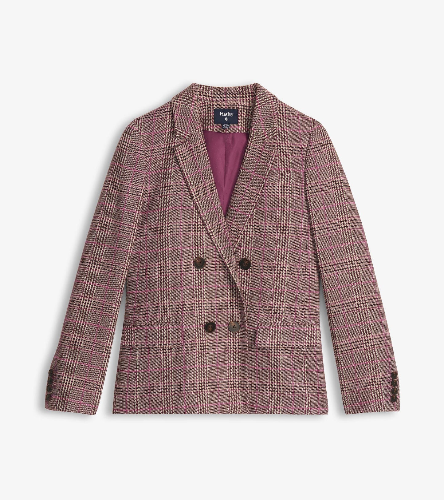 Tori Semi-Fitted Blazer - Taupe Check