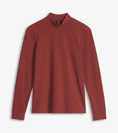 Mock Neck Top - Russet Brown