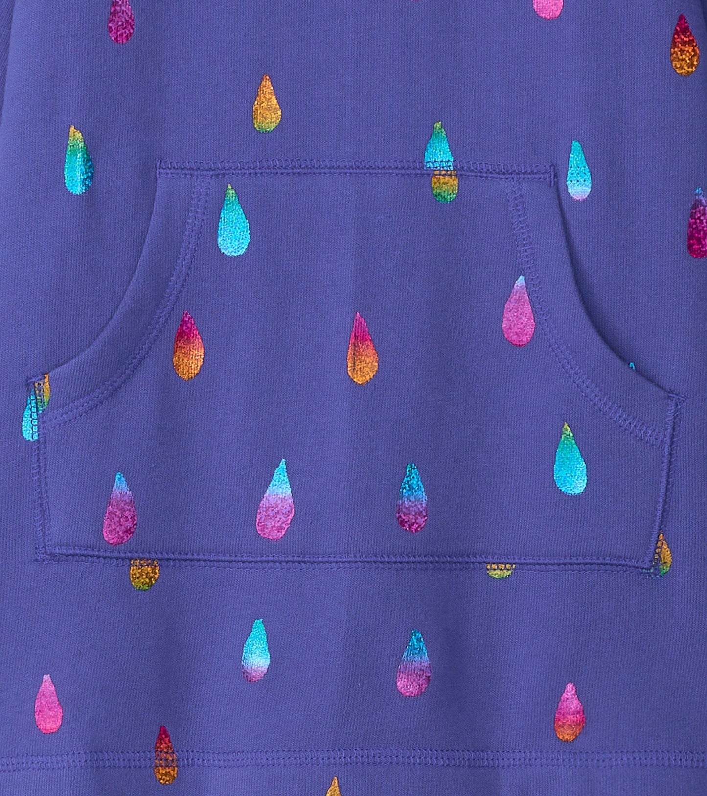 Girls Rainbow Raindrops Sweater Dress