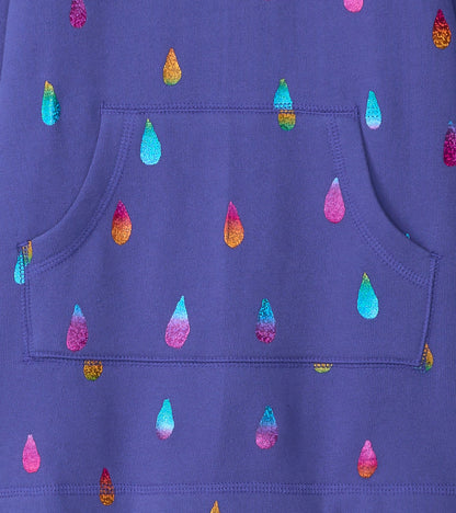 Girls Rainbow Raindrops Sweater Dress