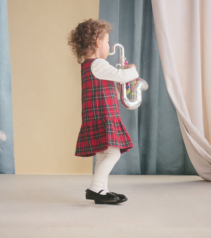 Baby & Toddler Red Plaid Pinafore Dress