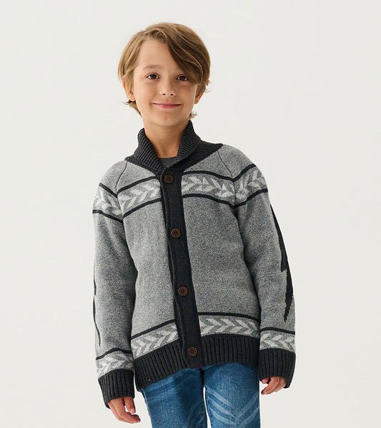 Boys Rock & Roll Shawl Collar Cardigan