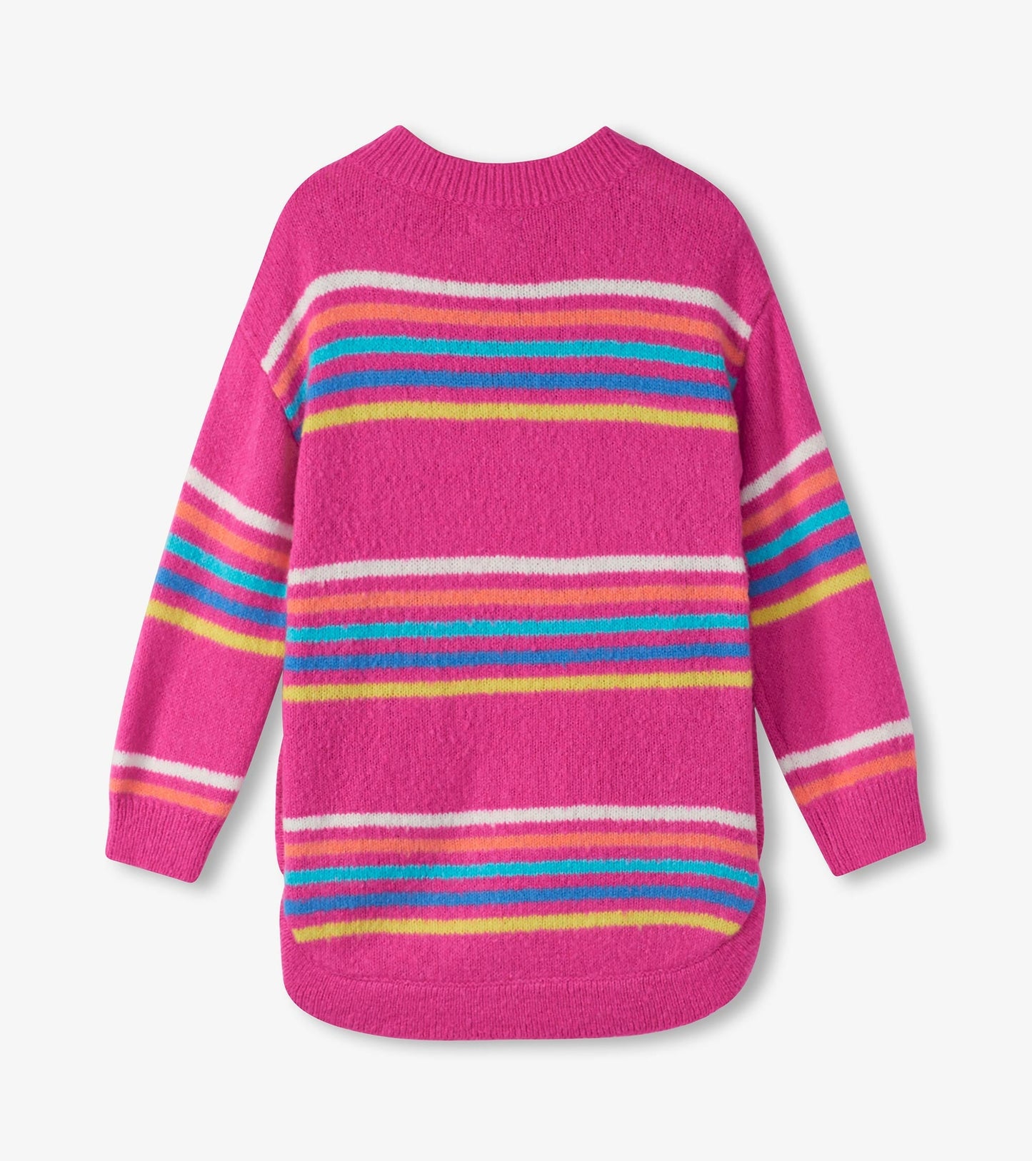 Girls Rainbow Stripes Sweater Tunic