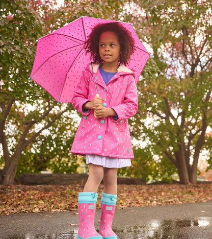 Girls Tiny Drops Sherpa Lined Rain Boots