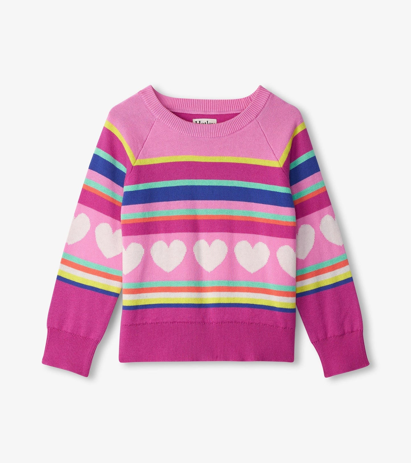 Girls Rainbow Heart Sweater