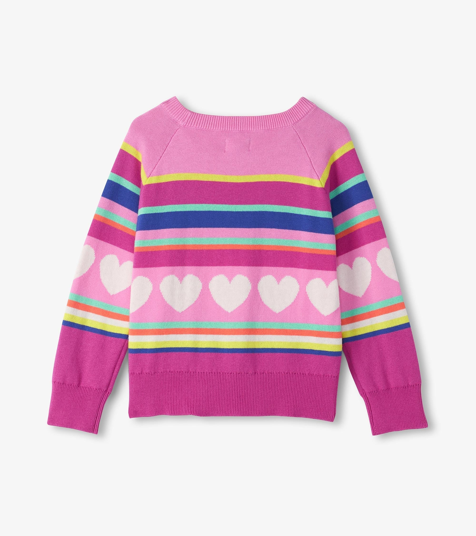 Girls Rainbow Heart Sweater