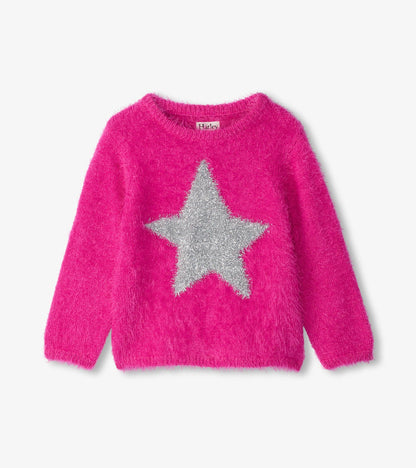 Baby & Toddler Girls Star Furry Sweater