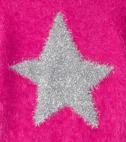 Baby & Toddler Girls Star Furry Sweater