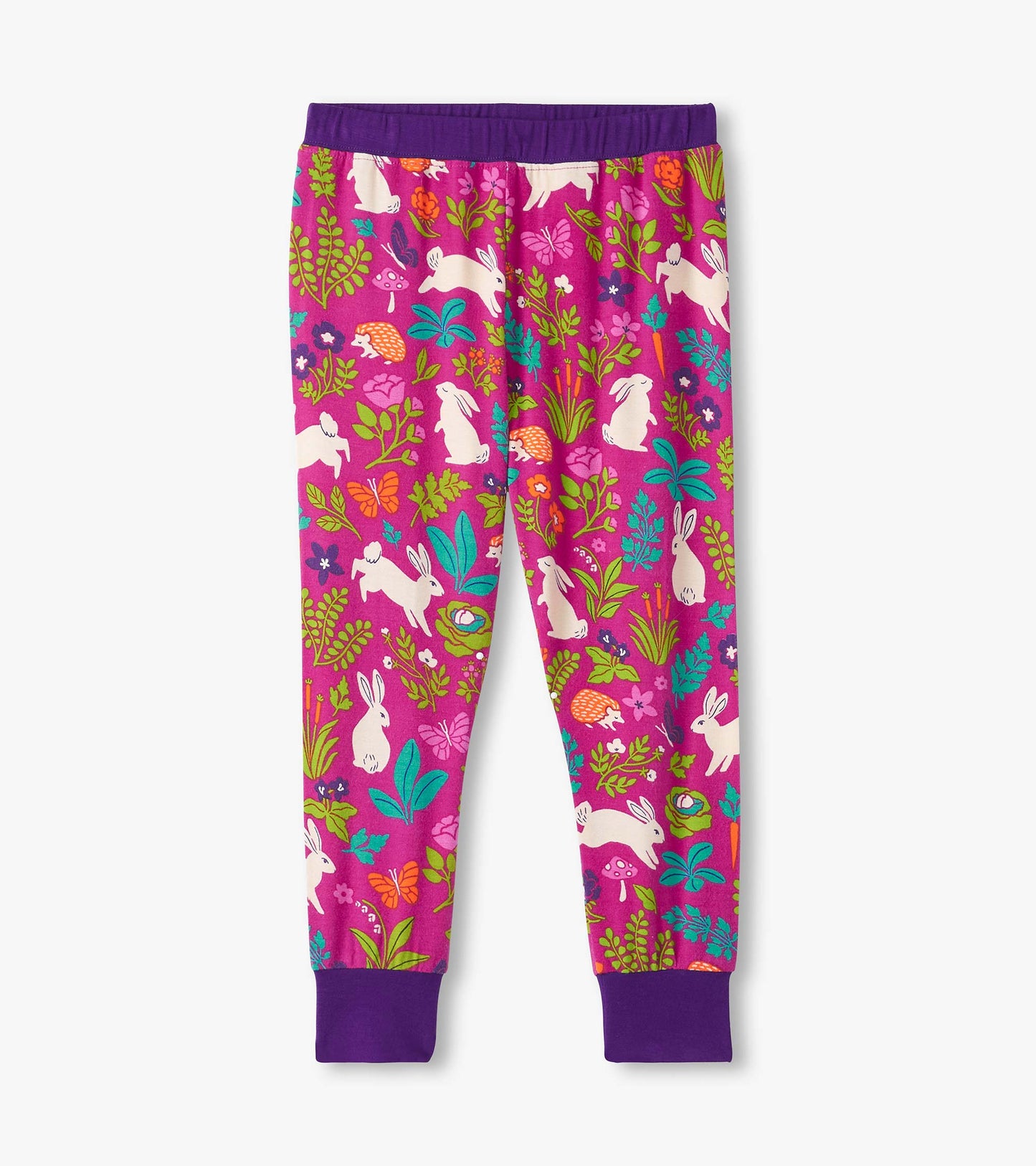 Girls Wild Bunnies Bamboo Pajama Set