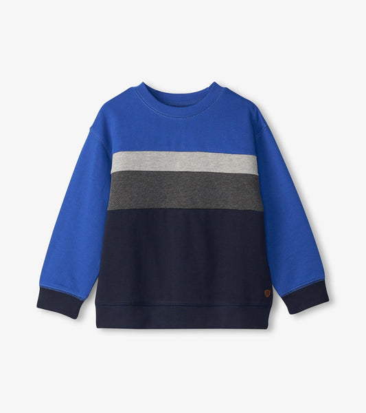 Boys Salute Striped Panel Sweatshirt