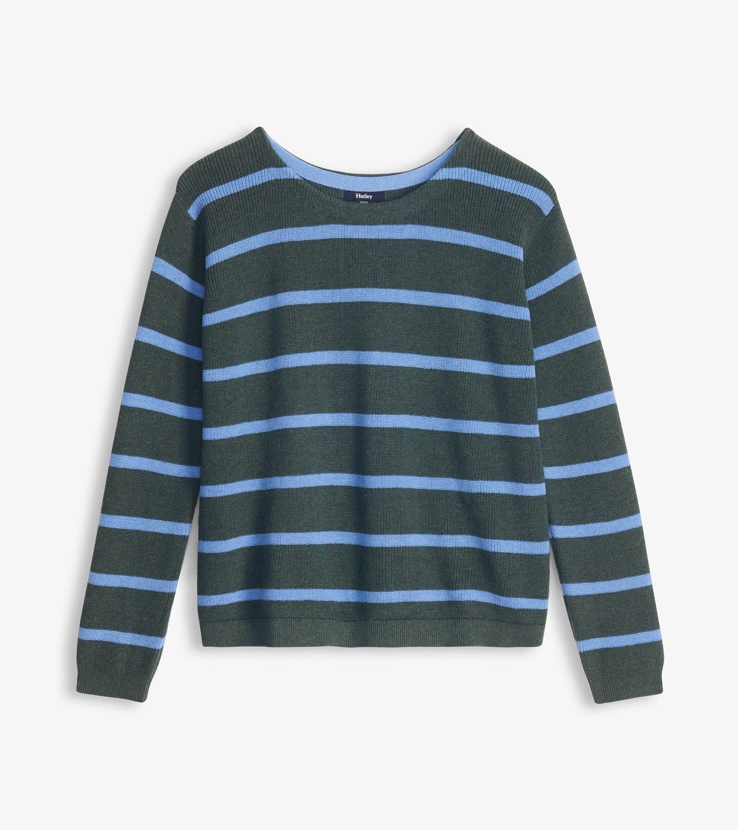 Devon Sweater - Teal Heather Stripes