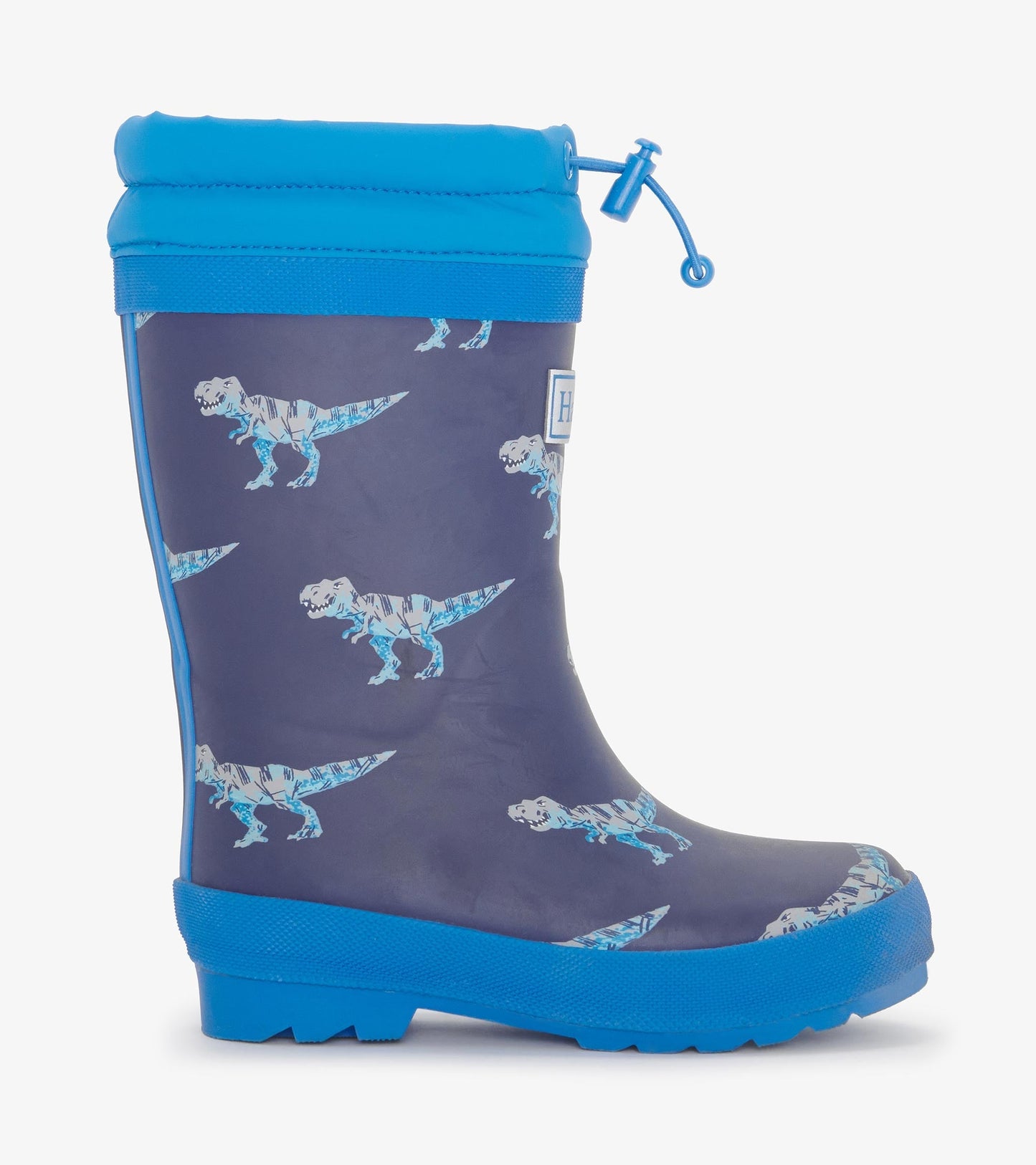 Boys T-Rex Attack Sherpa Lined Rain Boots