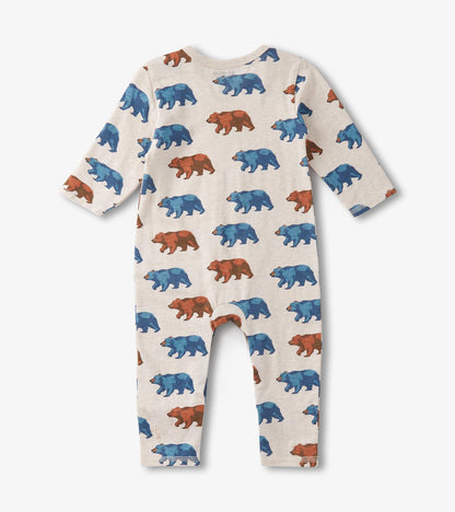 Baby Boys Bluestone Bears Long Sleeve Romper