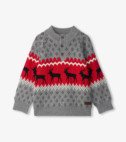 Boys Winter Elks Mockneck Sweater