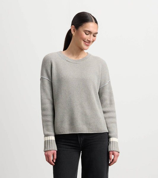 Waffle Knit Sweater - Grey