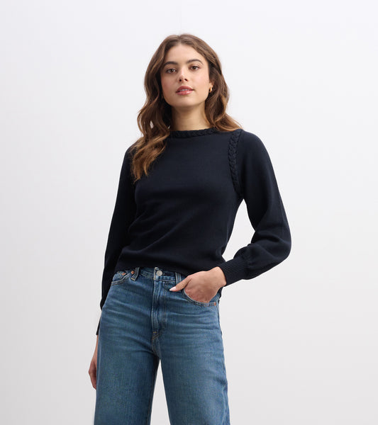 Braided Sweater - Black