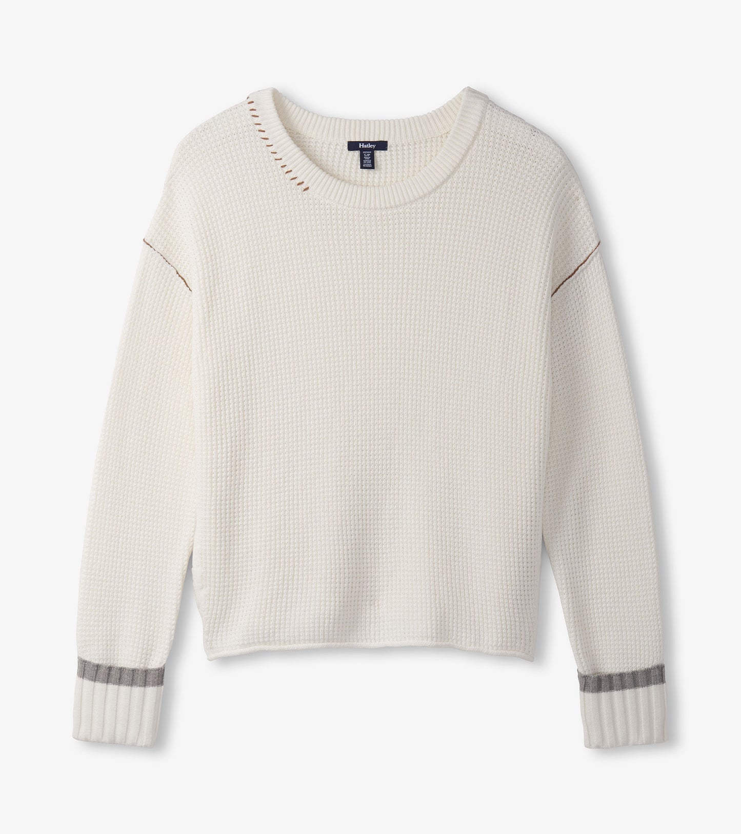 Waffle Knit Sweater - Cream