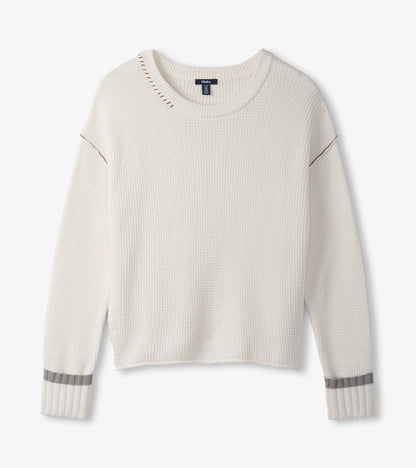 Waffle Knit Sweater - Cream