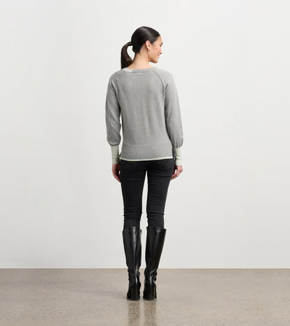 Cary V-Neck Sweater - Charcoal Melange