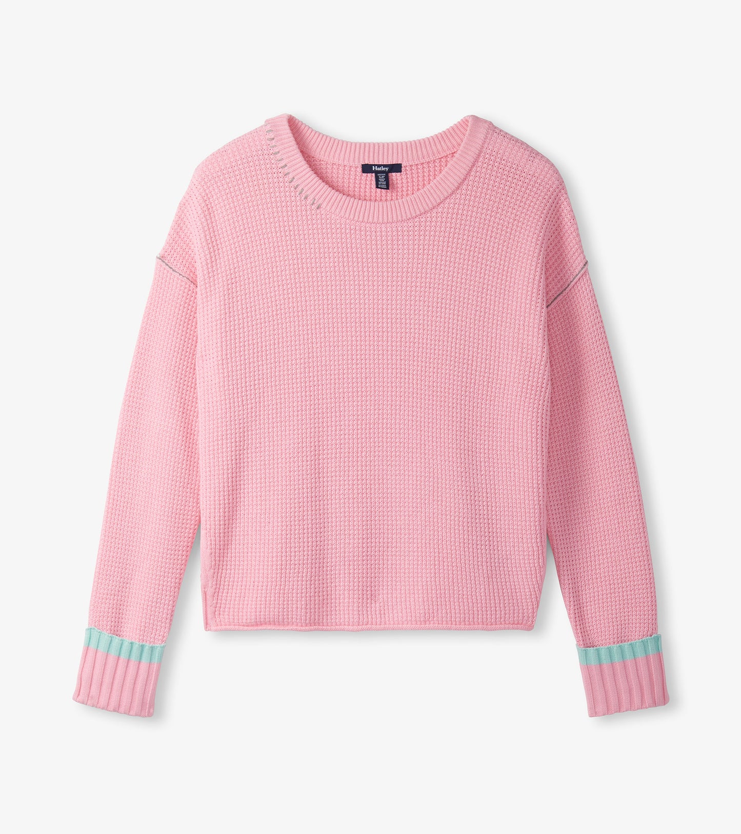 Waffle Knit Sweater - Fuchsia Pink