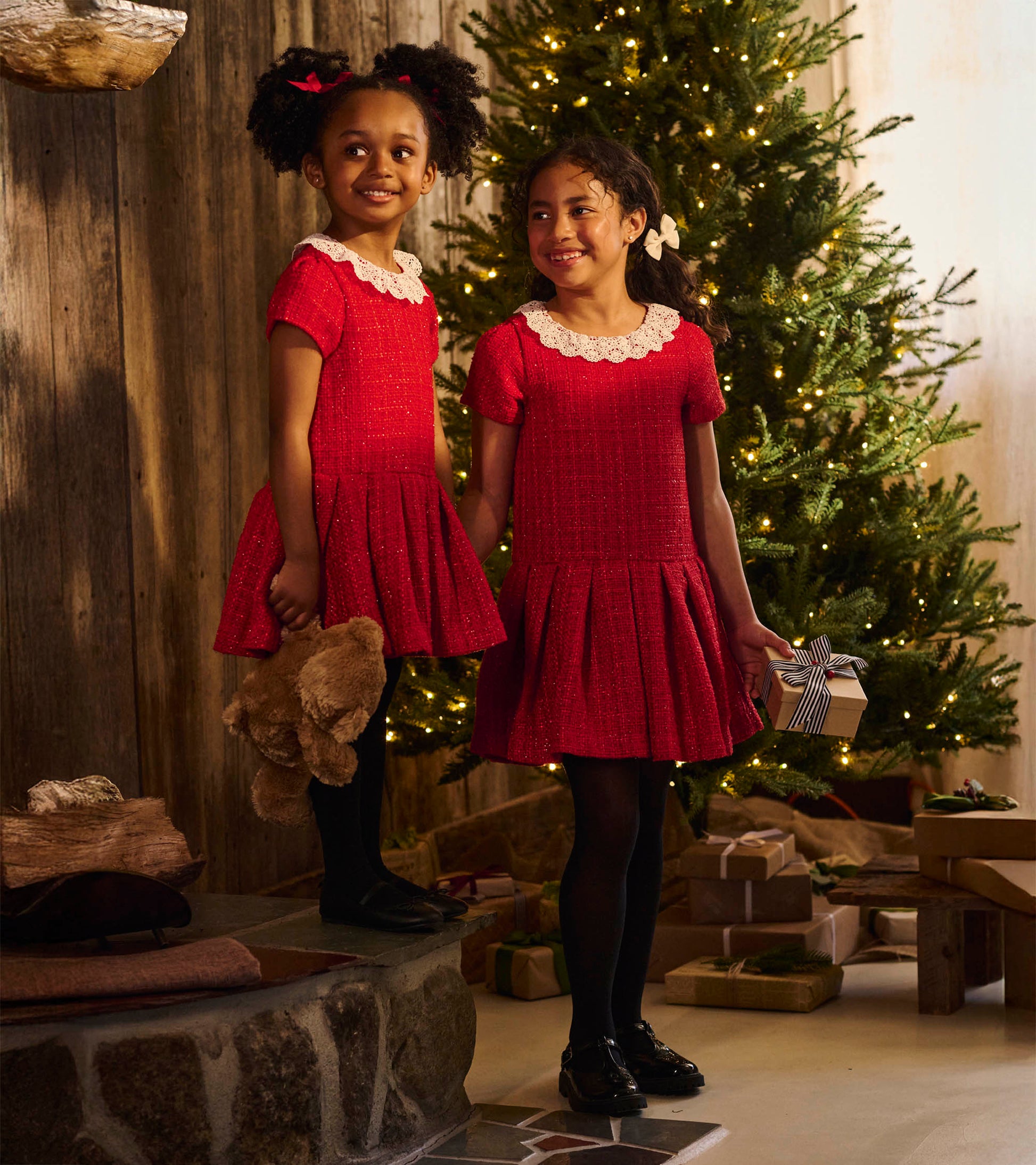 lace collars for dresses Girls Sparkle Boucle Pleated Lace Collar Dress