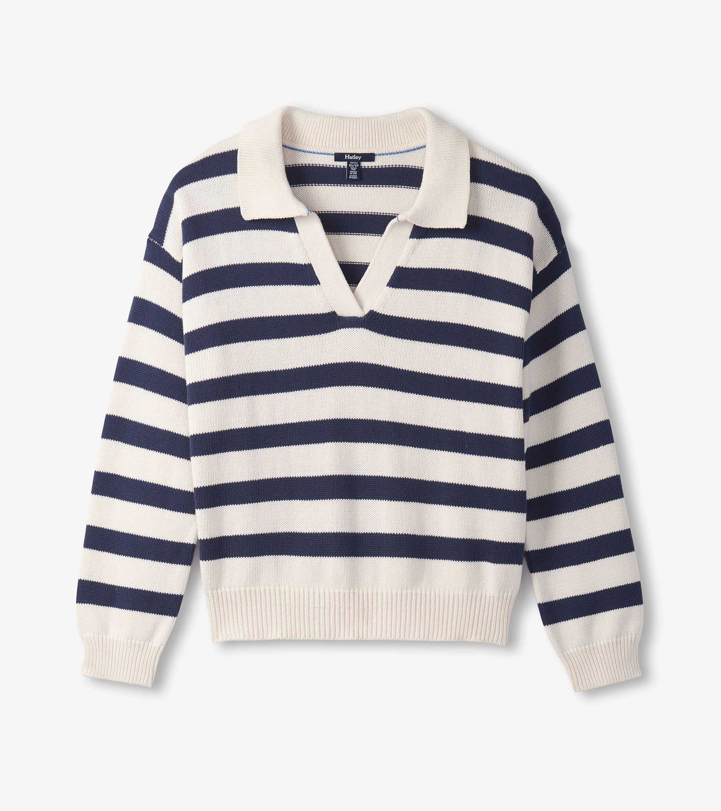 Johnny Collar Sweater - Nautical Stripes