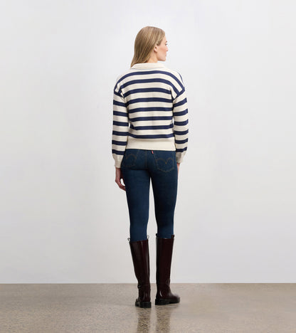 Johnny Collar Sweater - Nautical Stripes