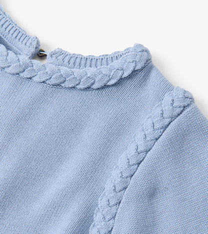 Braided Sweater - Bright Denim Blue