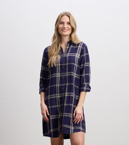 Cara Shirt Dress - Heirloom Navy Plaid Cara Shirt Dress - Heirloom Navy Plaid