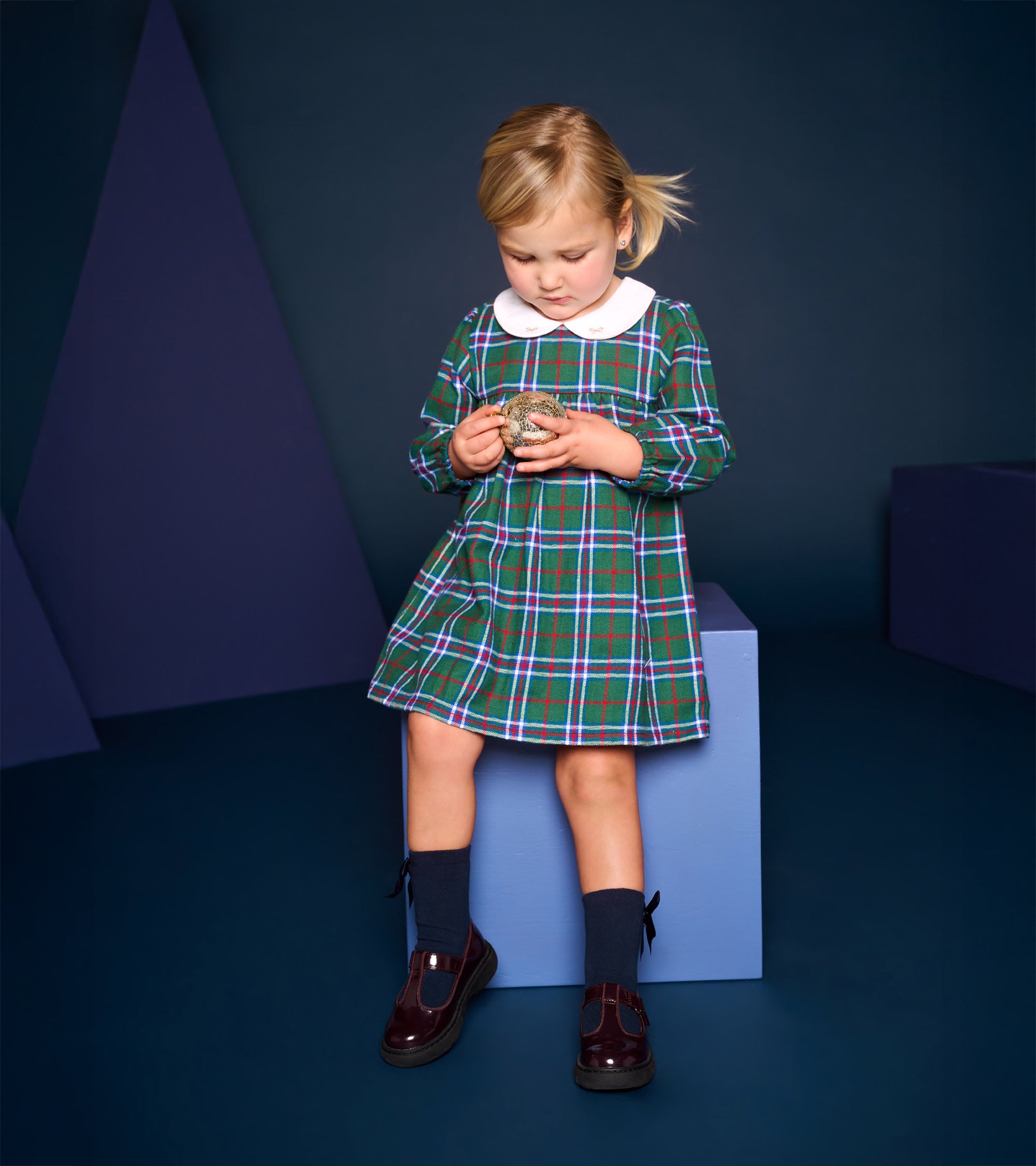 Baby & Toddler Girls Holiday Plaid Puff Sleeve Pinafore 6-9M Baby & Toddler Girls Holiday Plaid Puff Sleeve Pinafore 6-9M
