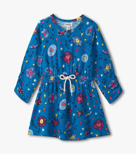 Girls Love of Music Cinched Waist Dress