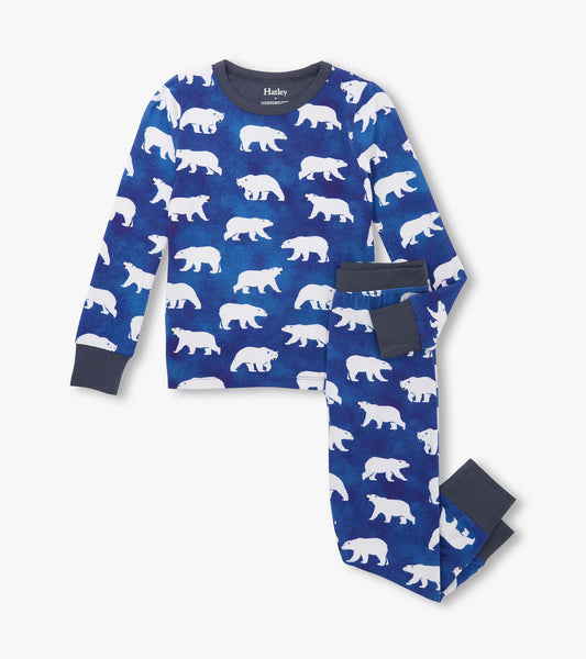 Boys Midnight Polar Bear Bamboo Pajama Set