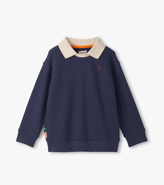 Boys Patriot Blue Fooler Polo Pullover