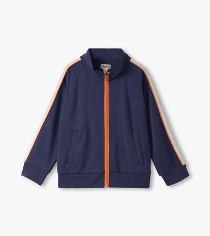 Boys Navy Mockneck Jacket