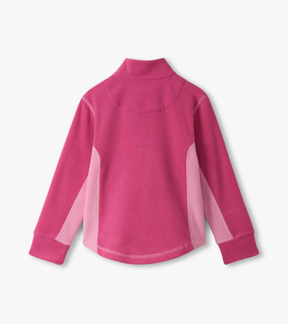 Girls Raspberry Rose 1/4 Zip Mockneck