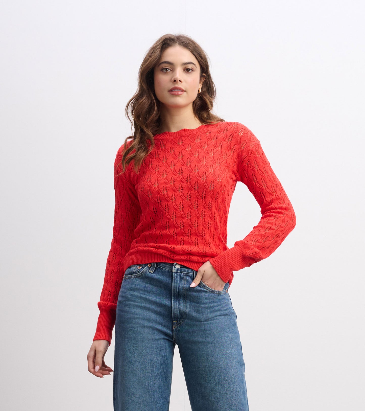 Iris Sweater - Ruby Red