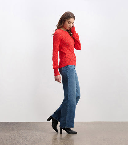 Iris Sweater - Ruby Red