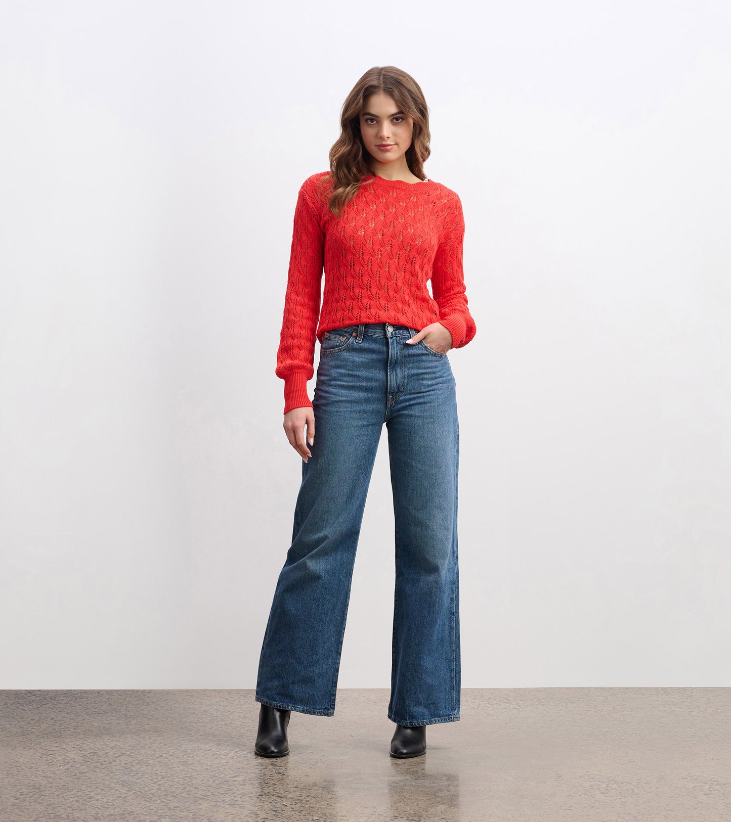 Iris Sweater - Ruby Red