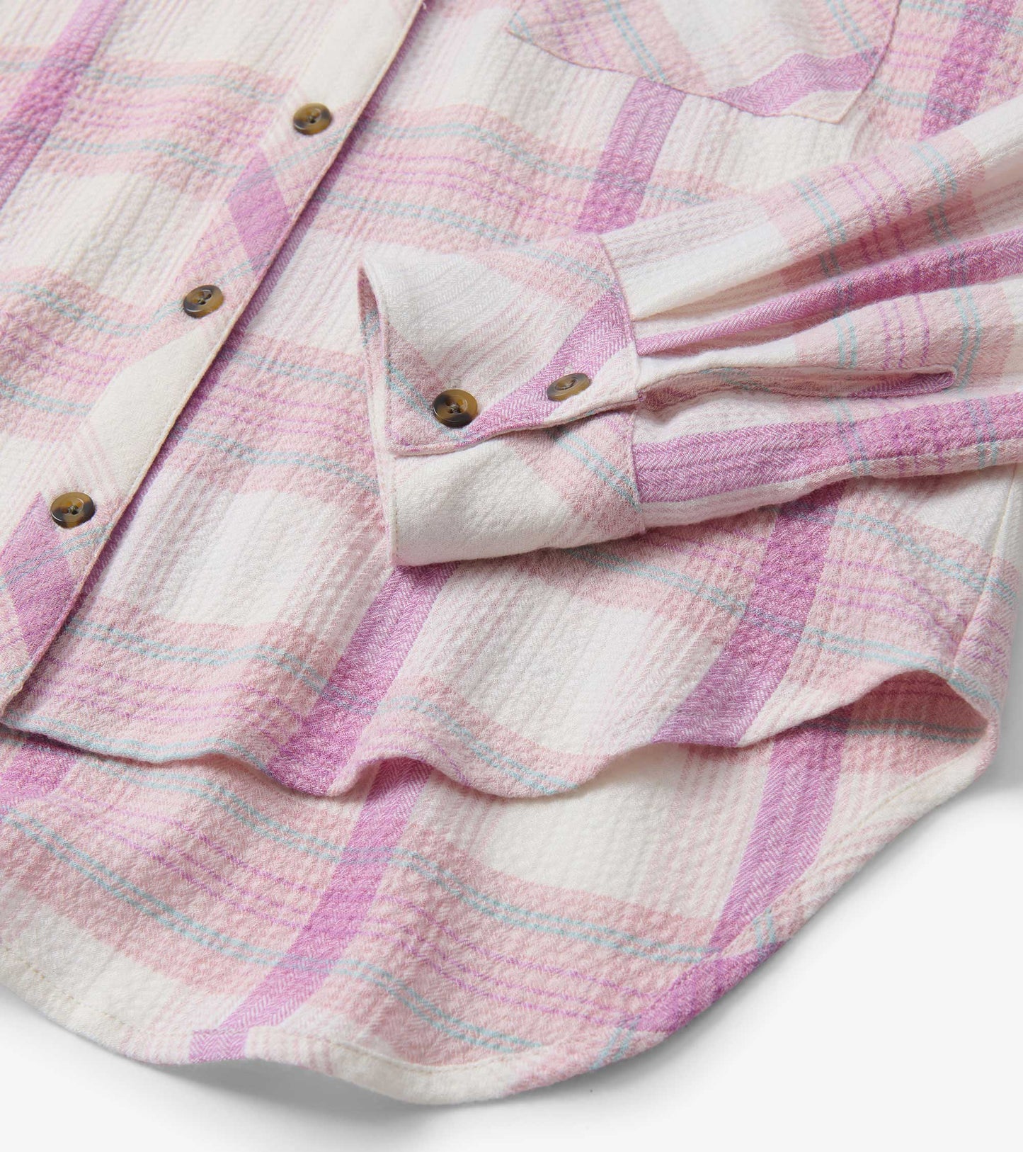 Lila Button Down - Pink Plaid