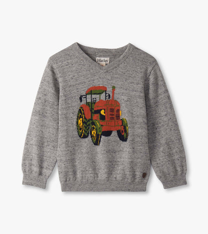 Baby & Toddler Boys Tractor V-Neck Sweater