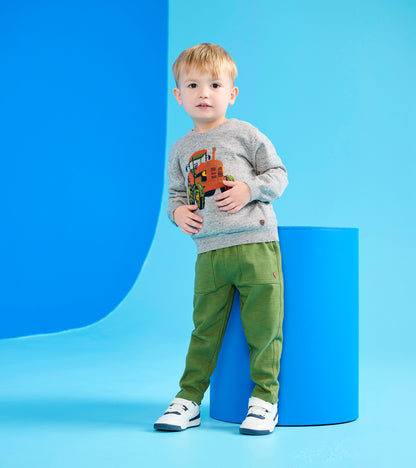 Baby & Toddler Boys Tractor V-Neck Sweater