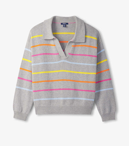 Johnny Collar Sweater - Sorbet Stripes