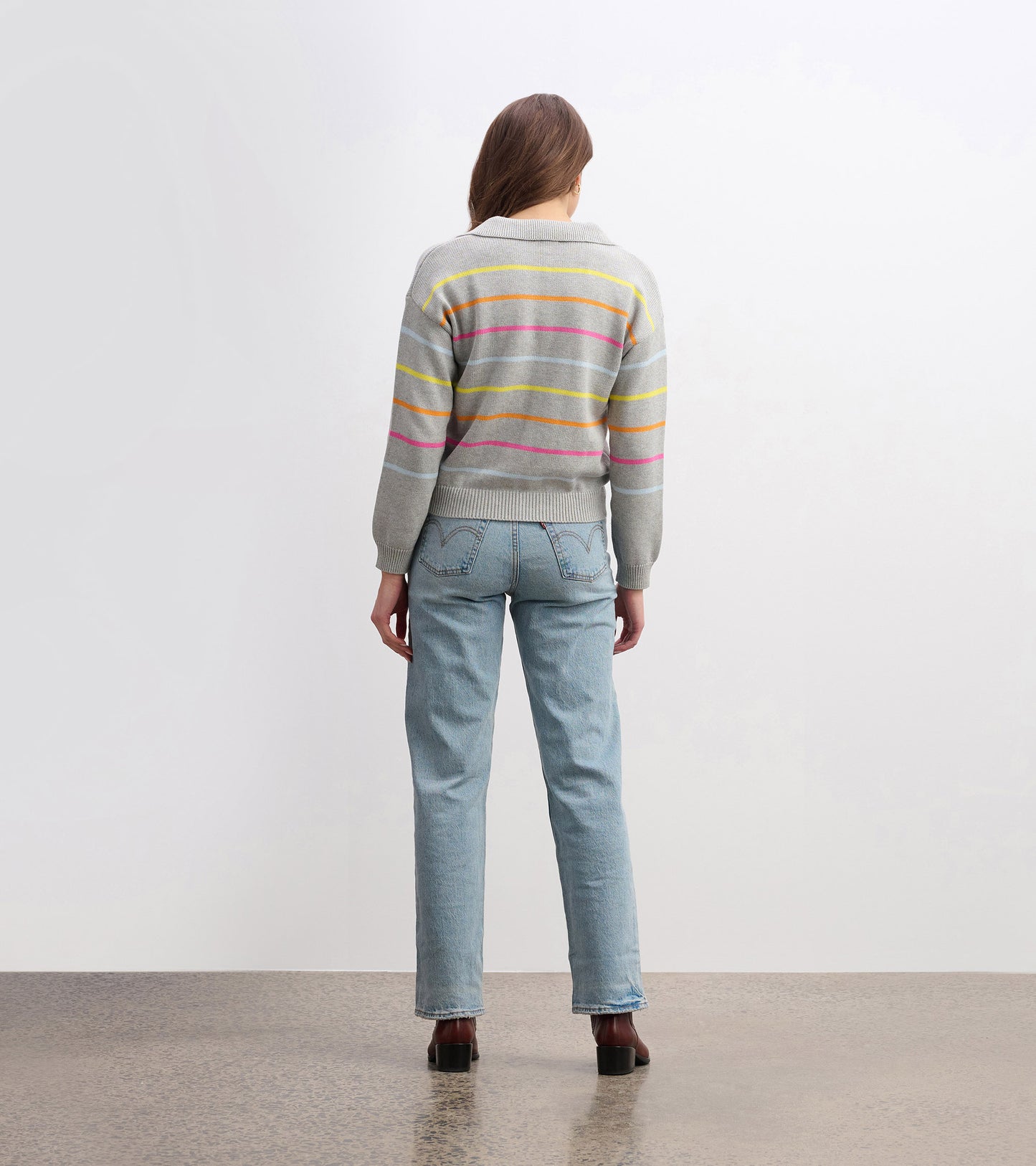 Johnny Collar Sweater - Sorbet Stripes